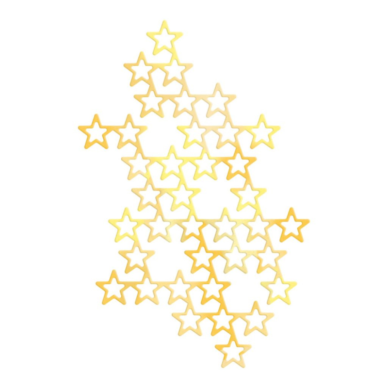 Krajka z hvězdiček - vyřezávací kovová šablona (1ks)