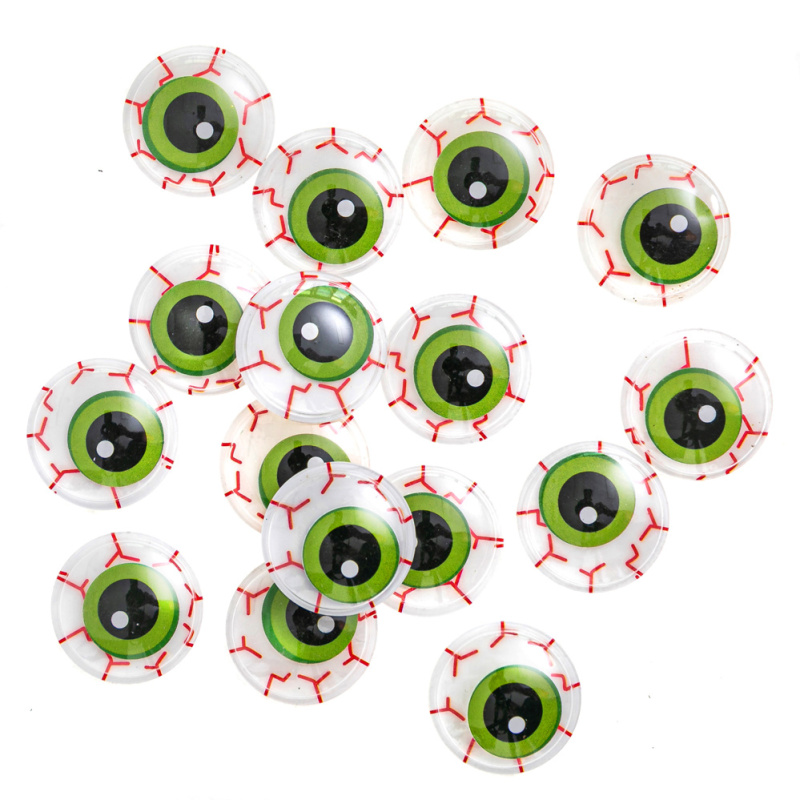 Dekorační pohyblivé oči kulaté 24mm (16ks) Halloween