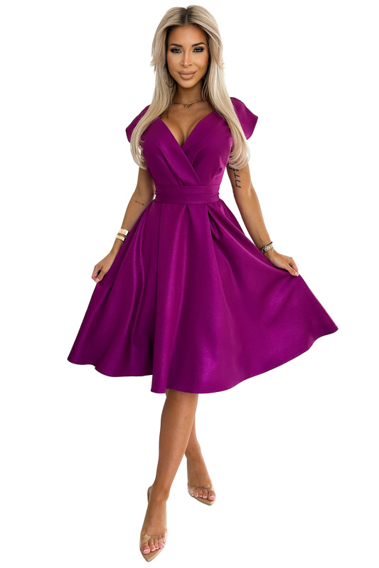 Dámské šaty 348-8 SCARLETT - NUMOCO fuchsiová XL