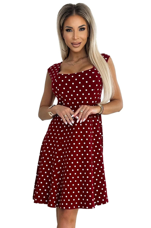 Dámské šaty 241-3 STELLA - NUMOCO bordó XXL