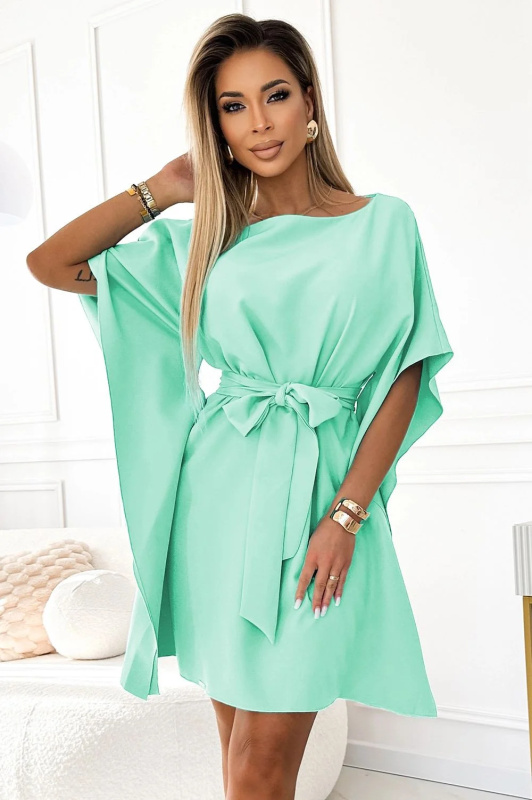 Dámské šaty 287-31 SOFIA - NUMOCO světle zelená 2XL/3XL