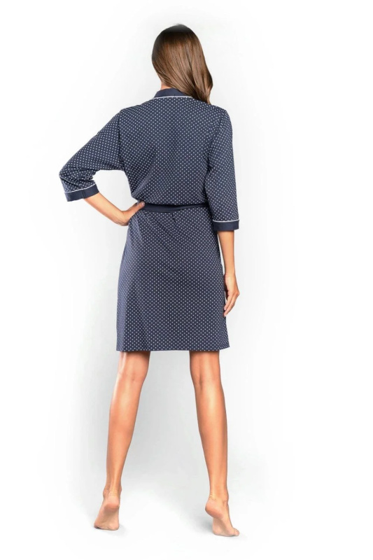 Dámský župan Italian Fashion Montana r.3/4 Barva: Modrá - tmavě, Velikost: S