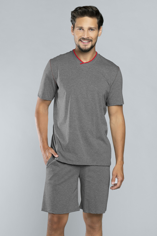 Pánské pyžamo Italian Fashion Brend kr.r. 1/2 sp. Barva: Šedá, Velikost: S