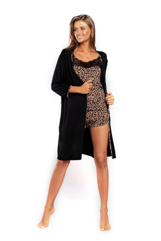 Dámský župan Eila - ITALIAN FASHION černá S