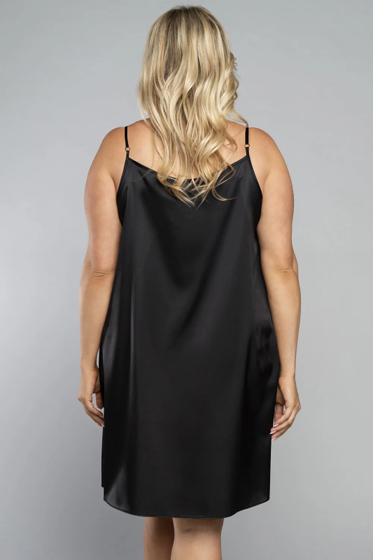 Noční košile Italian Fashion Dotyk ws.r. krótka Barva: Černá, Velikost: M