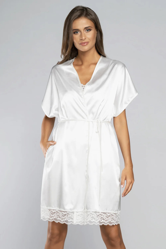 Dámský župan Italian Fashion Dotyk kr.r Barva: Smetanová, Velikost: 2XL
