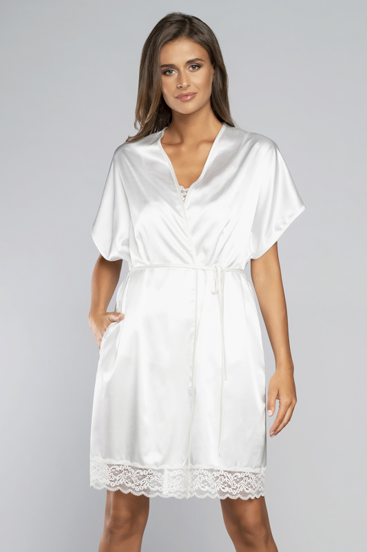 Dámský župan Italian Fashion Dotyk kr.r Barva: Smetanová, Velikost: 2XL