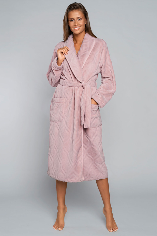 Dámský župan Italian Fashion Morena dł.r. Barva: Růžová, Velikost: L