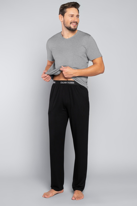 Pánské pyžamomo Italian Fashion Dallas kr.r. dł.sp. Barva: Šedá, Velikost: XL