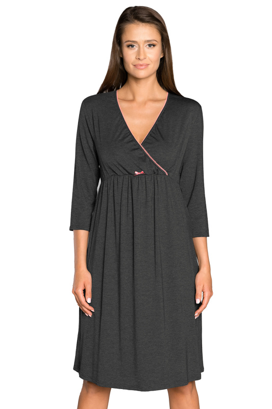 Noční košilka Italian Fashion Sonata r.3/4 Barva: Šedá, Velikost: L