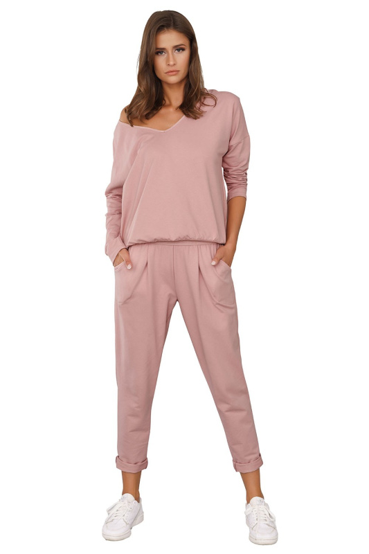 Komplet Italian Fashion Karina dł.r. dł.sp. - Výprodej Barva: Hnědá, Velikost: XL