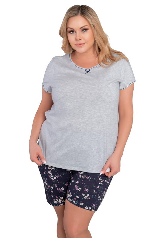 Dámské pyžamo Italian Fashion Celestina kr.r. kr.sp. Barva: Šedá, Velikost: 2XL