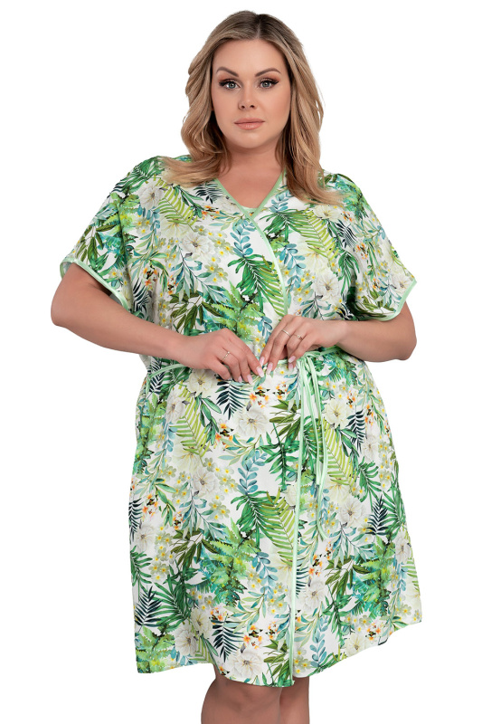 Dámský župan Italian Fashion Florina kr.r. Barva: Zelená, Velikost: XL