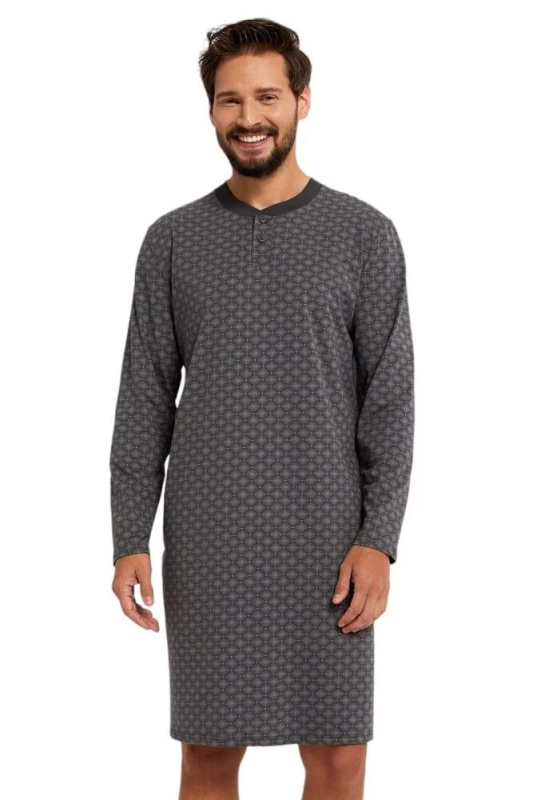 Pánská noční košile Balmer šedá - Italian Fashion M-4