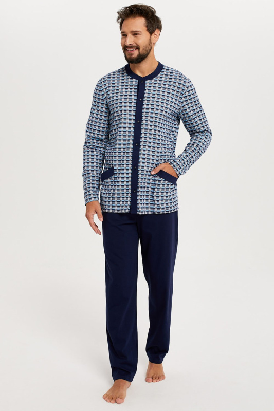 Pánské pyžamo Italian Fashion Alden Barva: Modrá, Velikost: 2XL