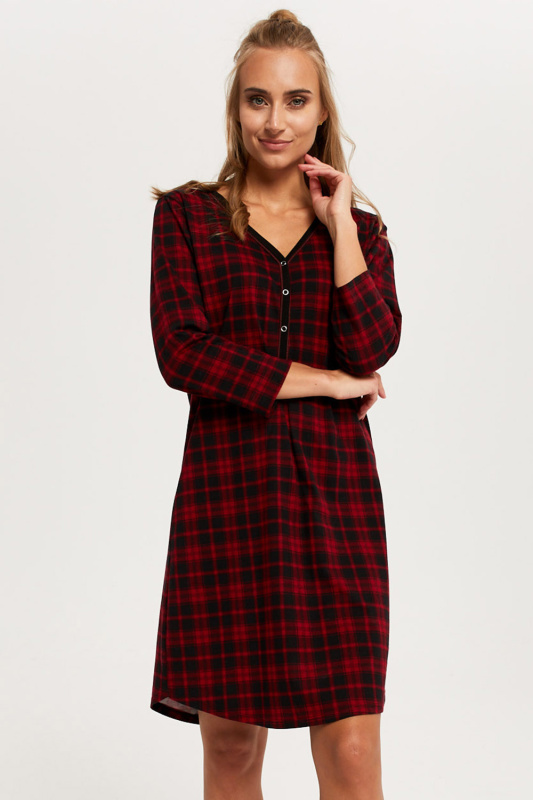 Noční košilka Italian Fashion Ordesa r.3/4 Barva: Červená, Velikost: L