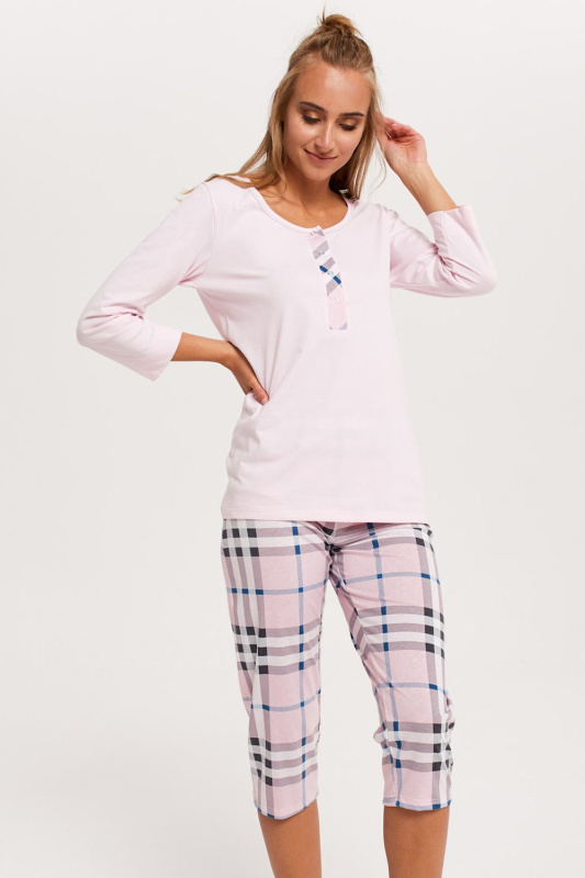 Dámské pyžamo Italian Fashion Josmi r.3/4 sp.3/4 - výprodej Barva: Růžová, Velikost: M