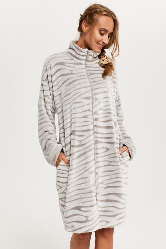 Dámský župan Italian Fashion Meru dł.r. Barva: Šedá, Velikost: XL