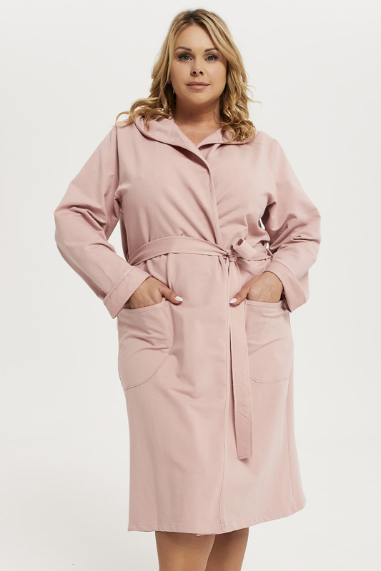 Dámský župan Italian Fashion Karina dl.r. béžový Barva: Růžová, Velikost: L