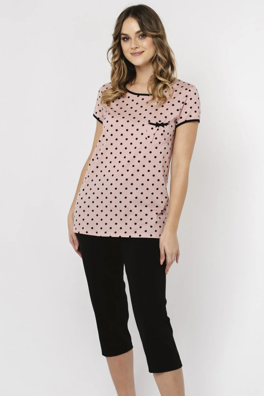 Dámské pyžamo Italian Fashion Bonilla kr.r. sp.3/4 Barva: Černá, Velikost: XL