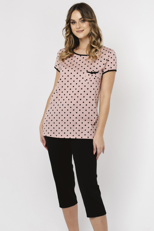 Dámské pyžamo Italian Fashion Bonilla kr.r. sp.3/4 Barva: Černá, Velikost: XL
