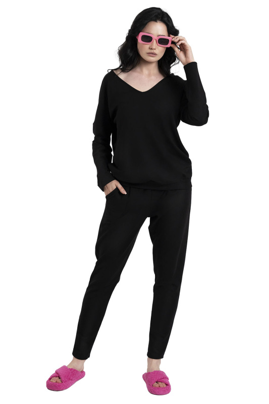 Tepláková souprava Italian Fashion Karina dł.r. dł.sp. Barva: Černá, Velikost: XL