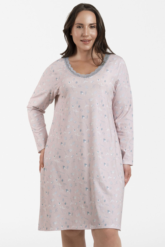 Dámské noční košile Italian Fashion Simona dł.r. Barva: Béžová, Velikost: XL