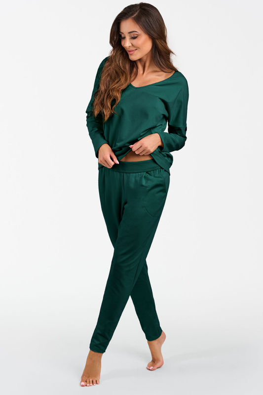 Tepláková souprava Italian Fashion Karina dł.r. dł.sp. Barva: Zelená, Velikost: XL