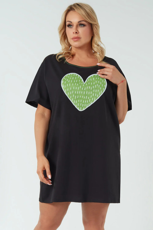 Noční košile Italian Fashion Picos kr.r. Barva: Černá, Velikost: M