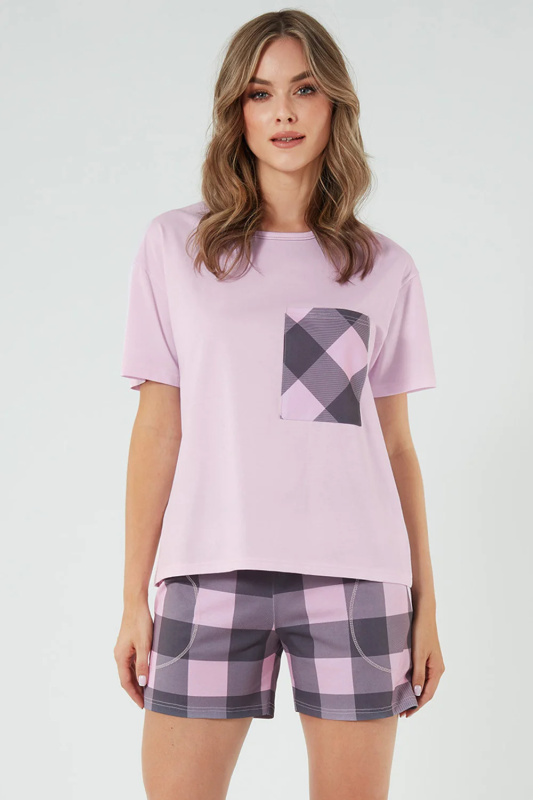 Dámské pyžamo Italian Fashion Kayo kr.r. kr.sp. Barva: Růžová, Velikost: 2XL
