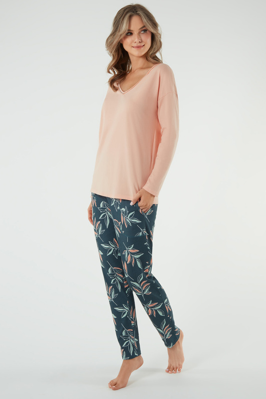 Dámské pyžamo Italian Fashion Julietta kr.r. kr.sp. Barva: Oranžová, Velikost: XL