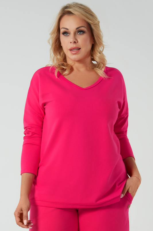 Dámská mikina Italian Fashion Madri dł.r. Barva: Růžová, Velikost: XL