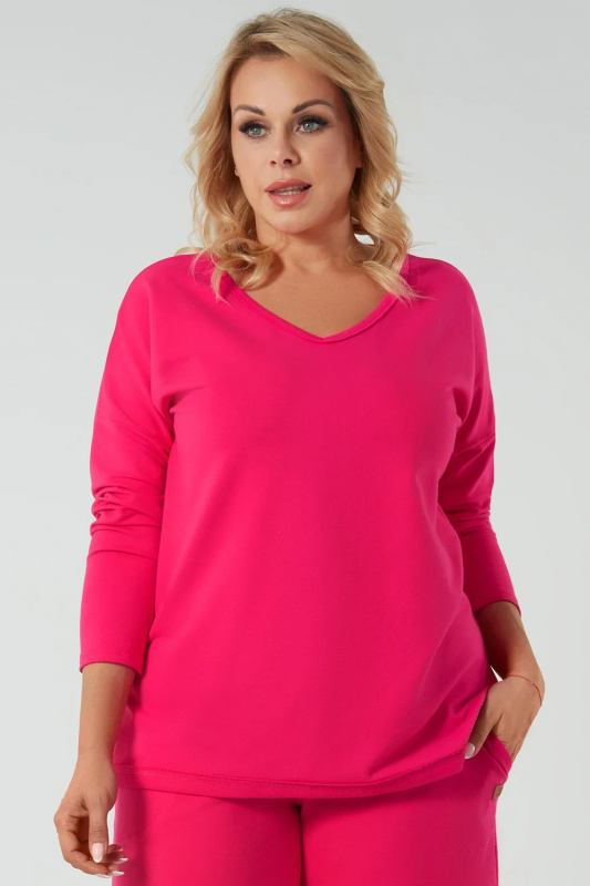 Dámská mikina Italian Fashion Madri dł.r. Barva: Růžová, Velikost: 2XL