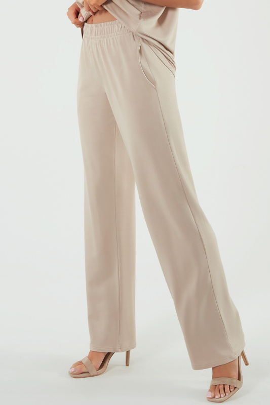 Dámské kalhoty Italian Fashion Soler dł.sp. Barva: Béžová, Velikost: L