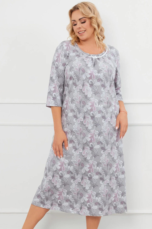 Dámská noční košile Italian Fashion Ardila r.3/4 Barva: Šedá, Velikost: M