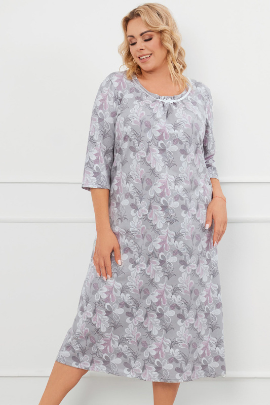 Dámská noční košile Italian Fashion Ardila r.3/4 Barva: Šedá, Velikost: 3XL
