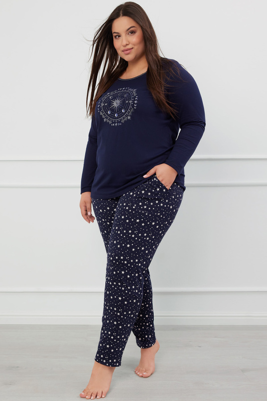 Dámské pyžamo Italian Fashion Arugia dł.r. dł.sp. Barva: Růžová, Velikost: 2XL
