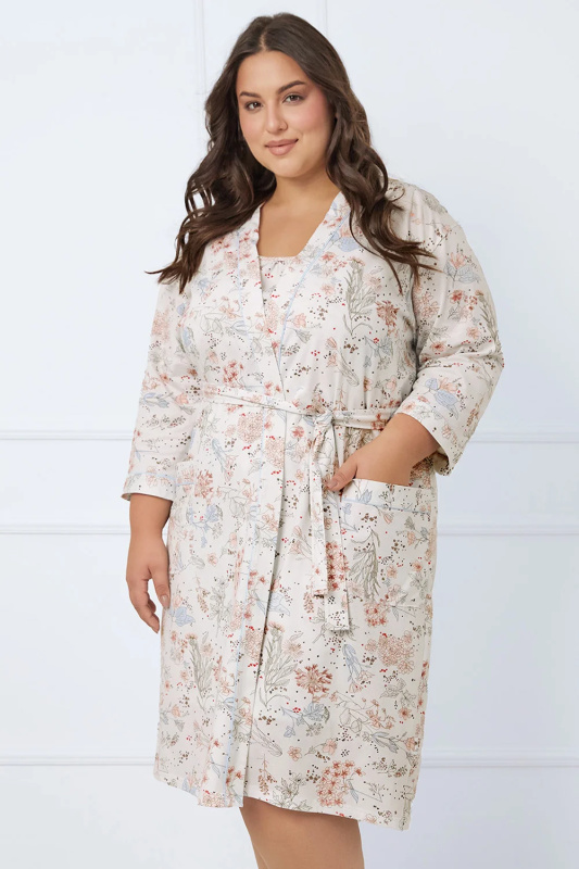 Župan Italian Fashion Solita r.3/4 Barva: Smetanová, Velikost: XL