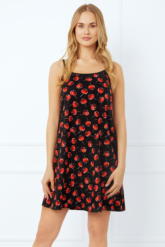 Noční košilka Italian Fashion Cherry ws.r. Barva: Černá, Velikost: S
