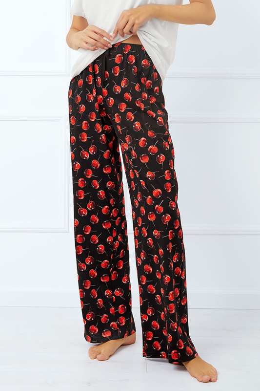 Dámské kalhoty na spaní Italian Fashion Cherry dł.sp. Barva: Černá, Velikost: S