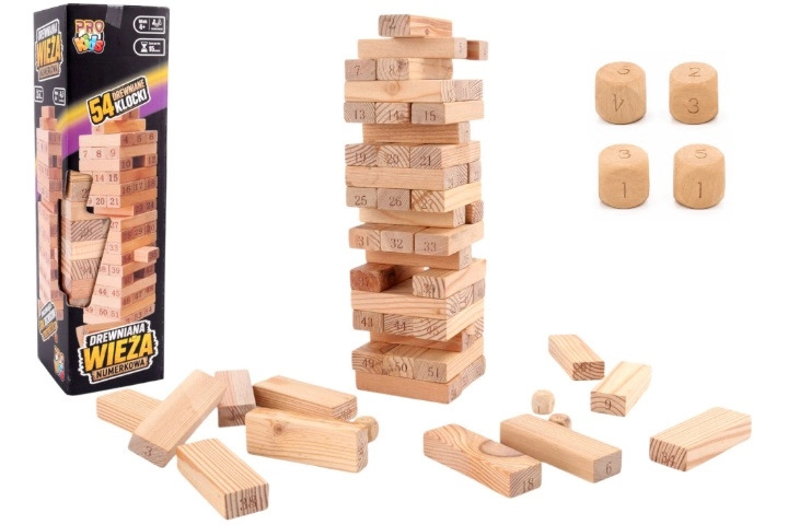 Dřevěná číslovaná věž PRO Kids