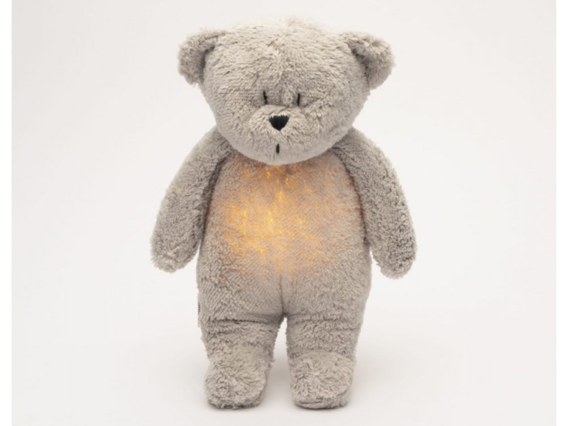 Moonie Bear 2.0 Organic Grey usínáček s melodií 1 ks