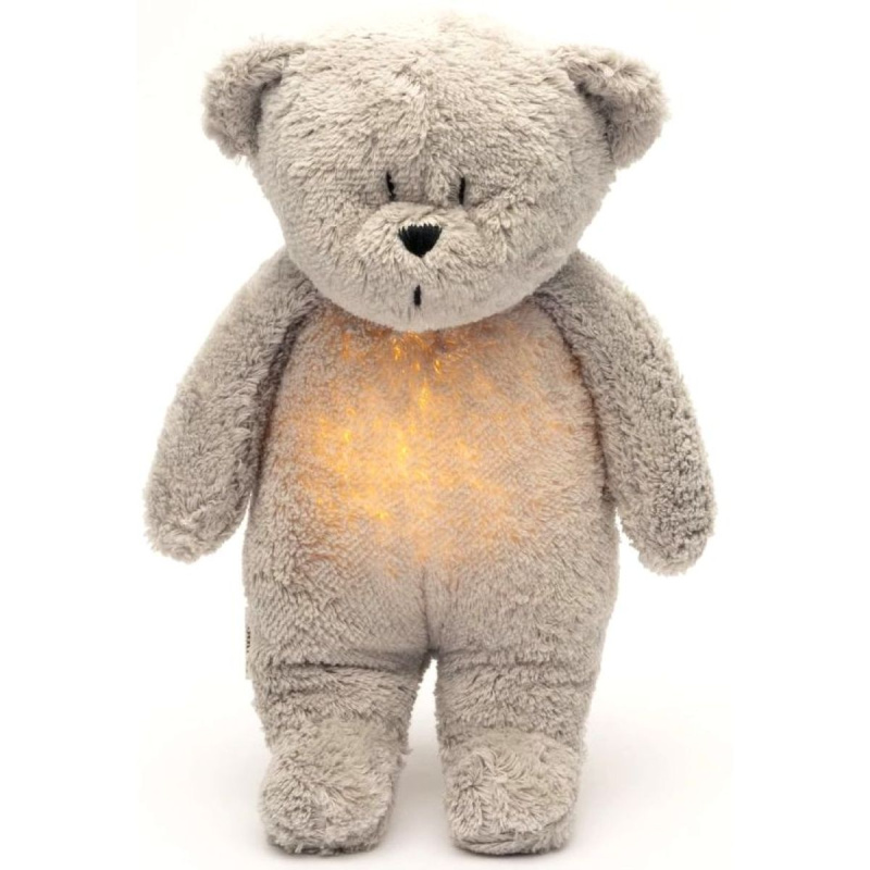 Moonie Bear 2.0 Organic Grey usínáček s melodií 1 ks