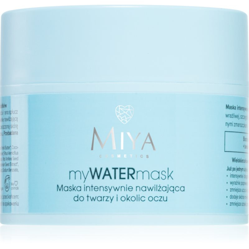 MIYA Cosmetics myWATERmask intenzivní hydratační maska na obličej a oční okolí 50 ml