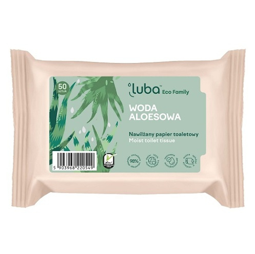 LUBA vlhčený toaletní papír - aloe, 50 ks