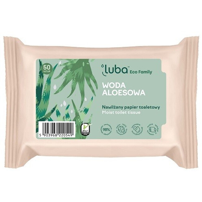 LUBA vlhčený toaletní papír - aloe, 50 ks