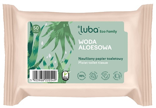 LUBA vlhčený toaletní papír - aloe, 50 ks