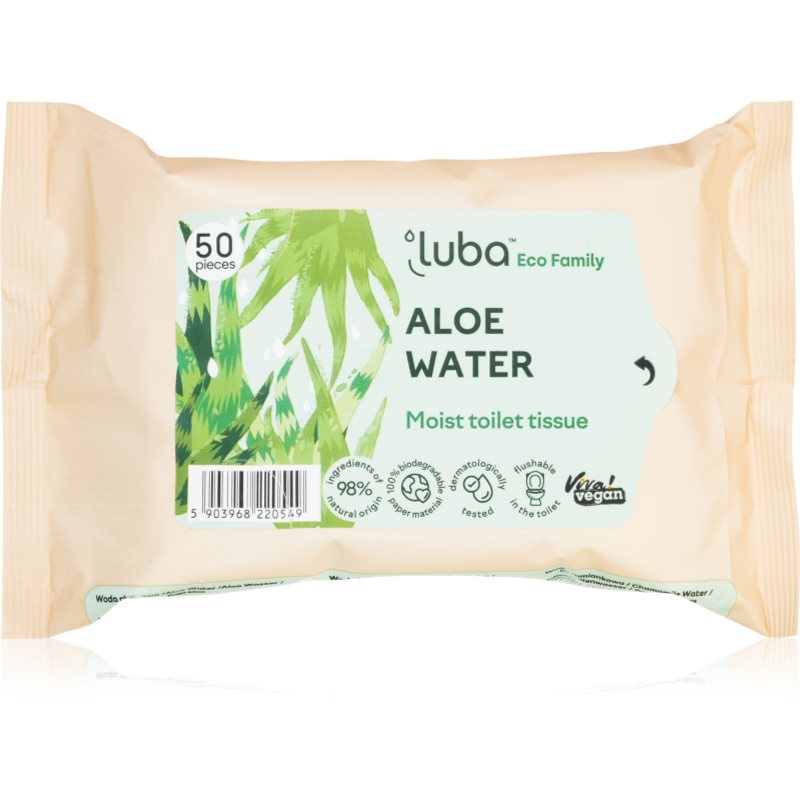 LUBA vlhčený toaletní papír - aloe, 50 ks