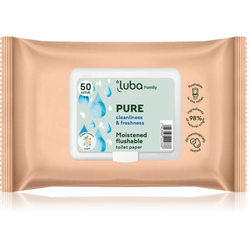 Luba Family Pure vlhčený toaletní papír 50 ks