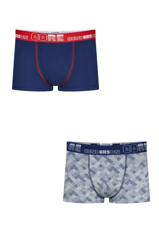 Pánské boxerky 2 pack 39778 Nerd - HENDERSON vícebarevná XXL